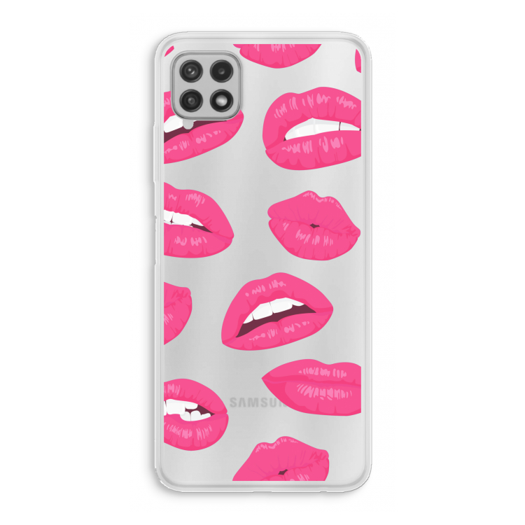 Bite my lip: Samsung Galaxy A22 4G Transparant Hoesje