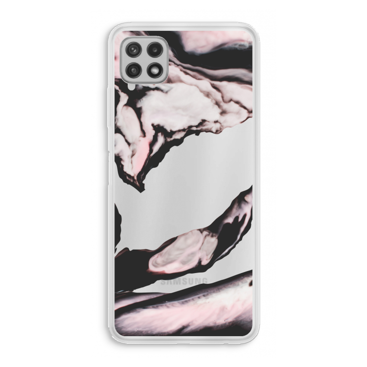 Roze stroom: Samsung Galaxy A22 4G Transparant Hoesje