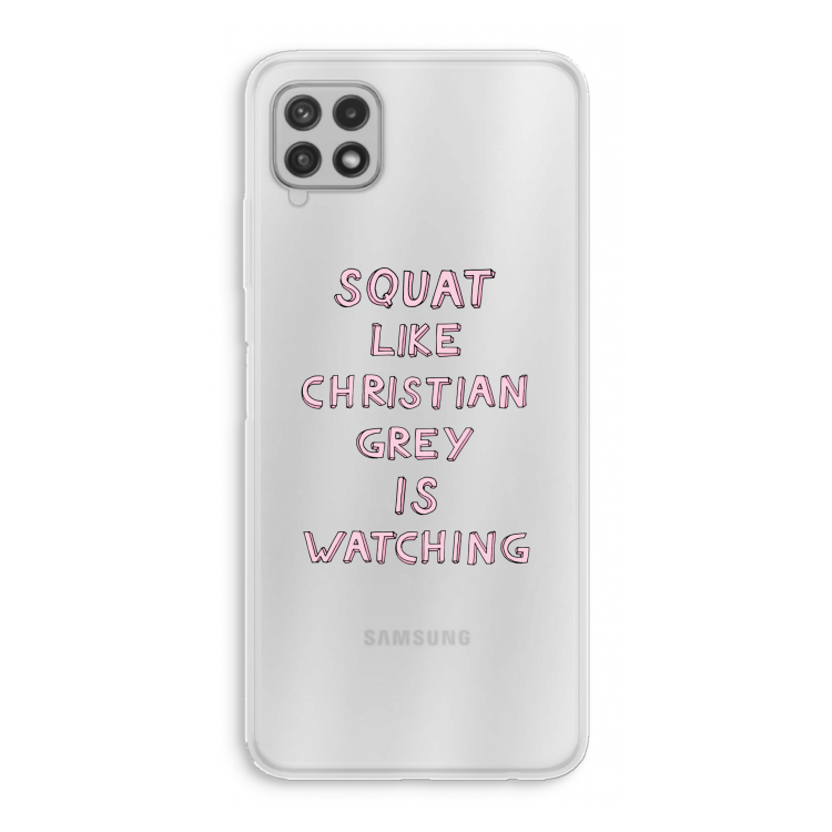 Christian Grey: Samsung Galaxy A22 4G Transparant Hoesje