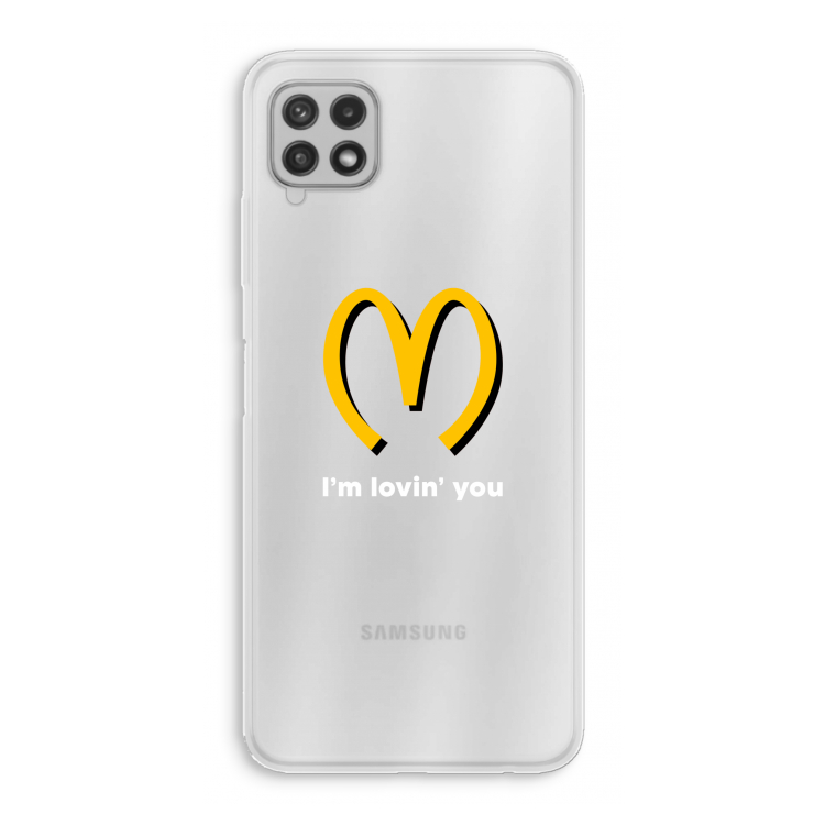 I'm lovin' you: Samsung Galaxy A22 4G Transparant Hoesje