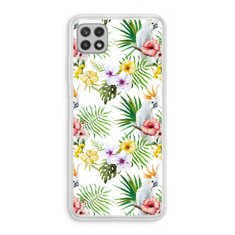 Gele kuif: Samsung Galaxy A22 4G Transparant Hoesje