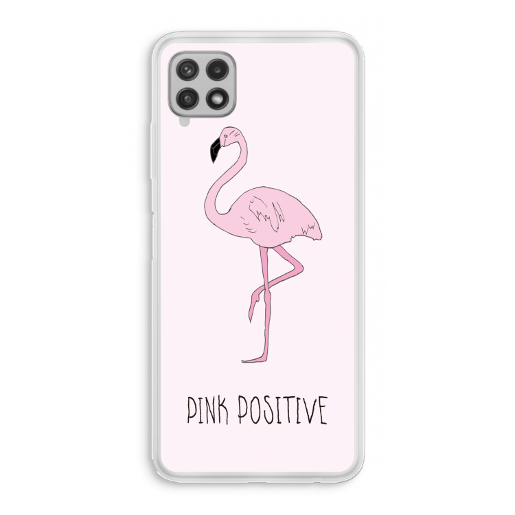 Pink positive: Samsung Galaxy A22 4G Transparant Hoesje
