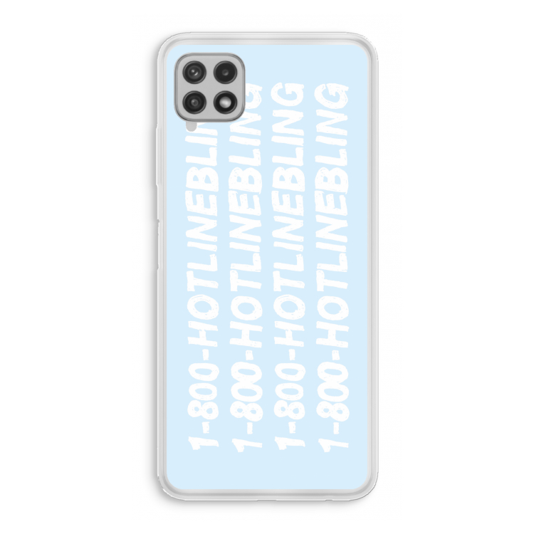 Hotline bling blue: Samsung Galaxy A22 4G Transparant Hoesje