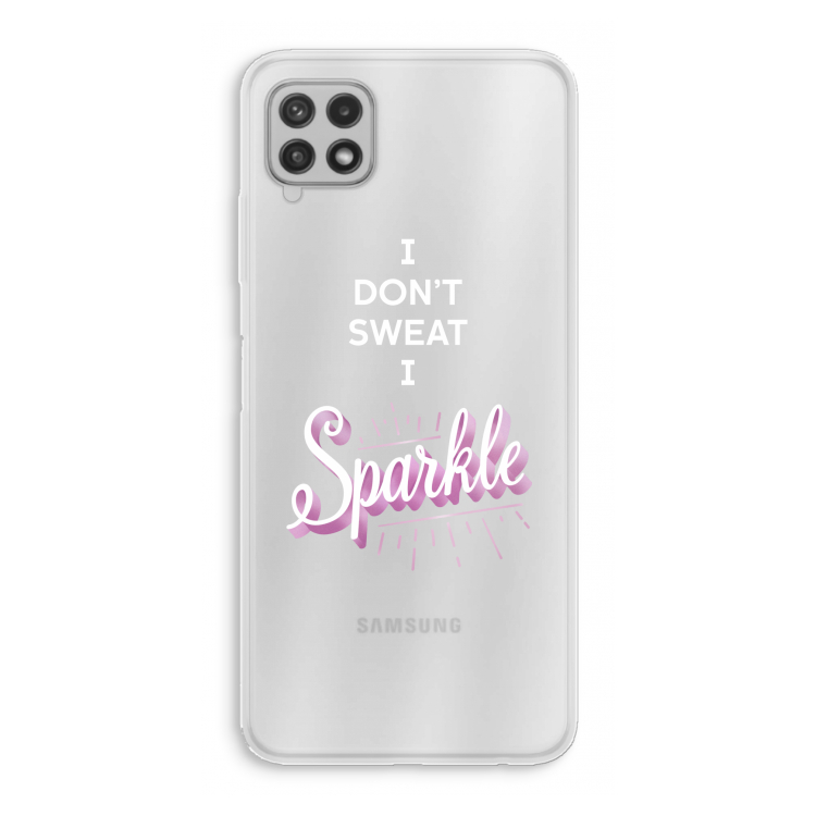 Sparkle quote: Samsung Galaxy A22 4G Transparant Hoesje