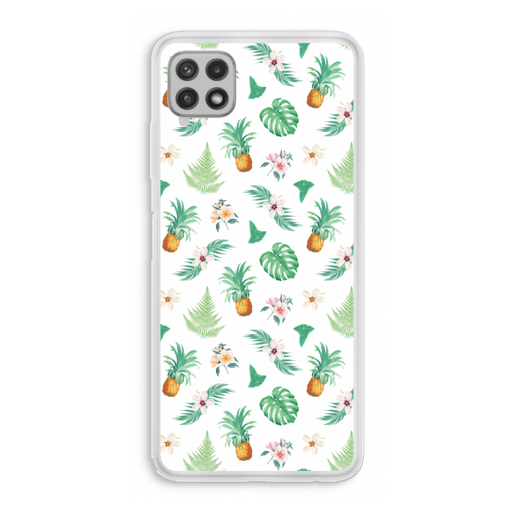 Ananas bladeren: Samsung Galaxy A22 4G Transparant Hoesje