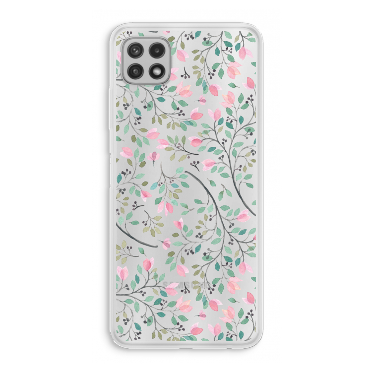 Sierlijke bloemen: Samsung Galaxy A22 4G Transparant Hoesje