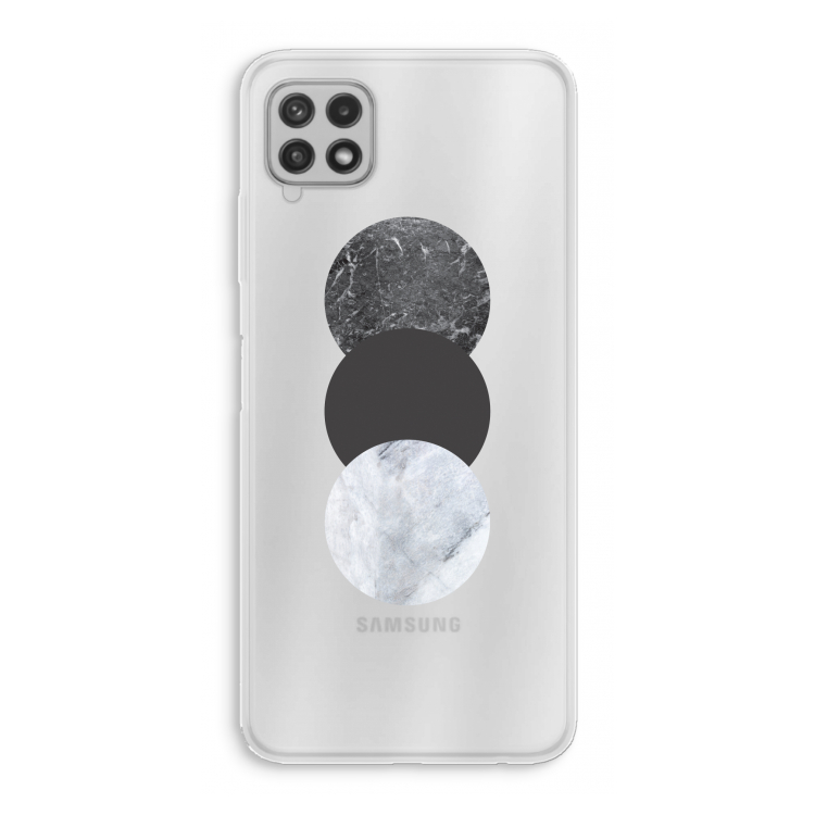 Marmeren cirkels: Samsung Galaxy A22 4G Transparant Hoesje