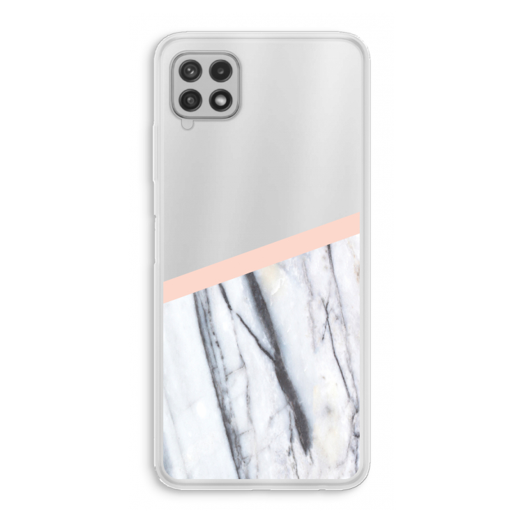 A touch of peach: Samsung Galaxy A22 4G Transparant Hoesje