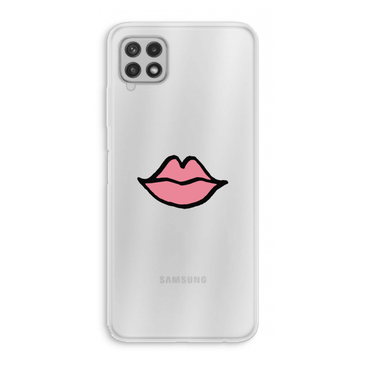 Kusje: Samsung Galaxy A22 4G Transparant Hoesje