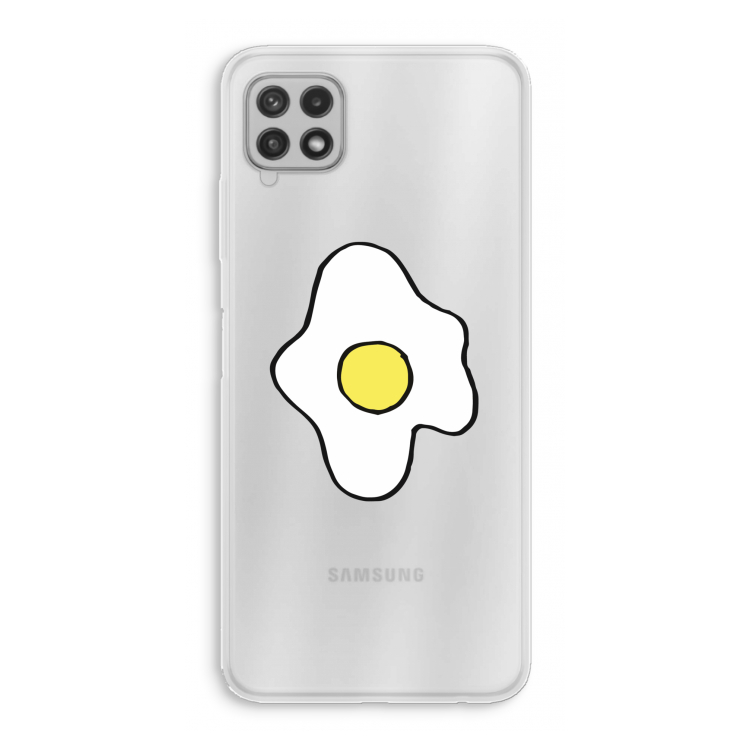 Spiegelei: Samsung Galaxy A22 4G Transparant Hoesje
