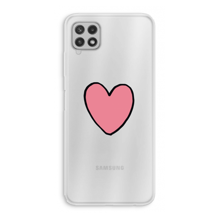Hartje: Samsung Galaxy A22 4G Transparant Hoesje