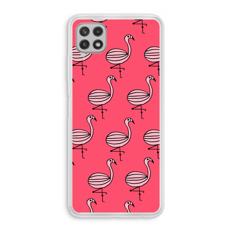 Flamingo: Samsung Galaxy A22 4G Transparant Hoesje