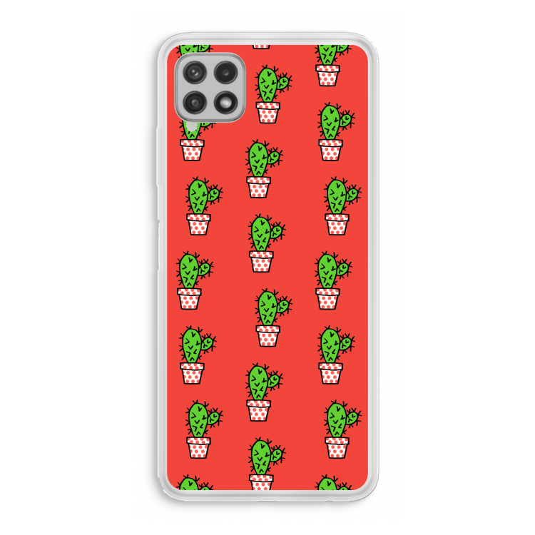 Mini cactus: Samsung Galaxy A22 4G Transparant Hoesje