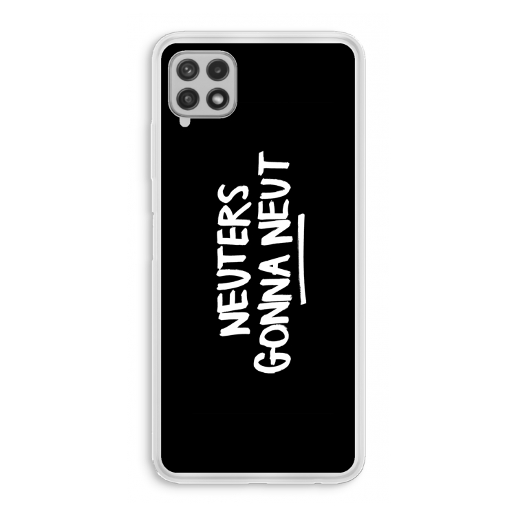 Neuters (zwart): Samsung Galaxy A22 4G Transparant Hoesje