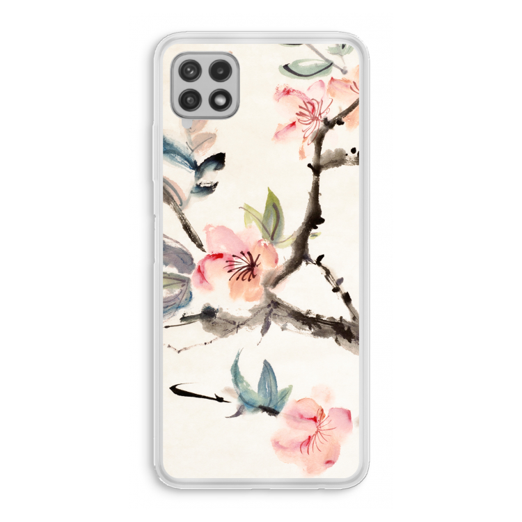 Japanse bloemen: Samsung Galaxy A22 4G Transparant Hoesje