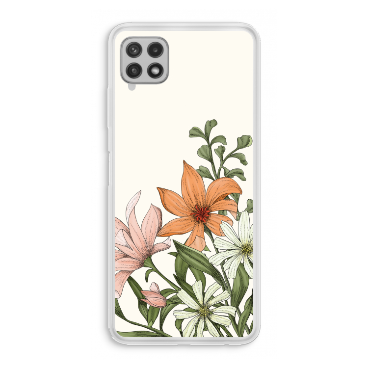 Floral bouquet: Samsung Galaxy A22 4G Transparant Hoesje
