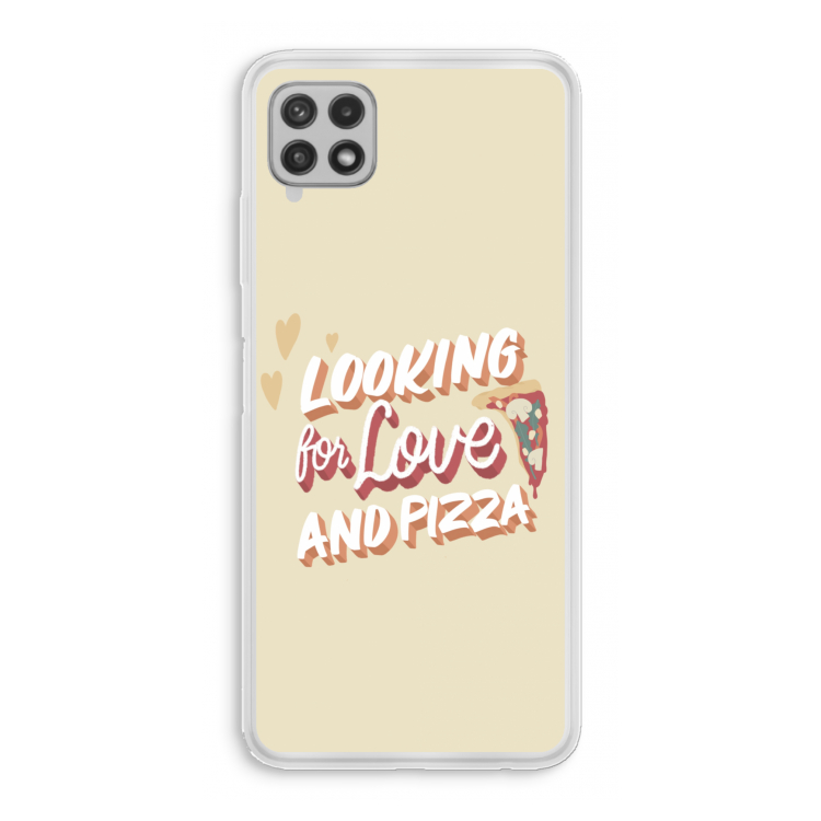 Pizza is the answer: Samsung Galaxy A22 4G Transparant Hoesje