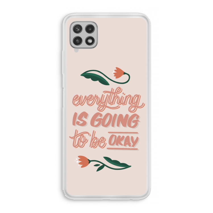 Optimistic flower girl: Samsung Galaxy A22 4G Transparant Hoesje