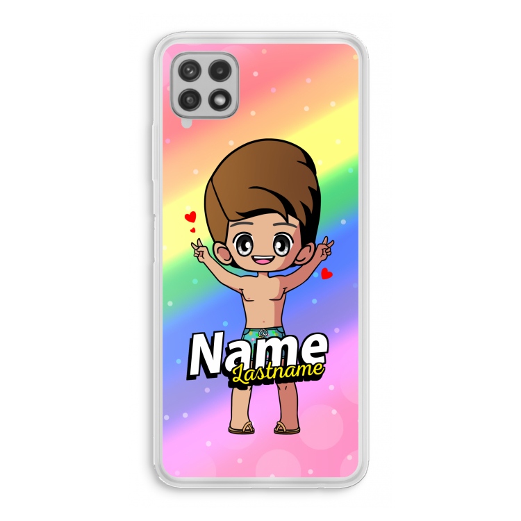 Chibi Maker man: Samsung Galaxy A22 4G Transparant Hoesje