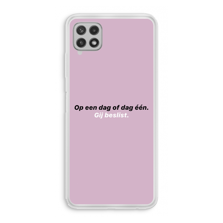 gij beslist: Samsung Galaxy A22 4G Transparant Hoesje