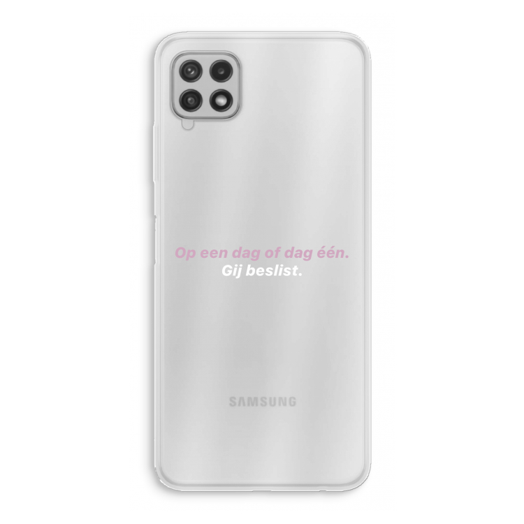 gij beslist: Samsung Galaxy A22 4G Transparant Hoesje