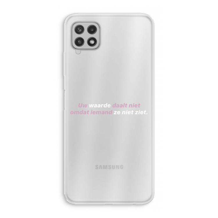 uw waarde daalt niet: Samsung Galaxy A22 4G Transparant Hoesje