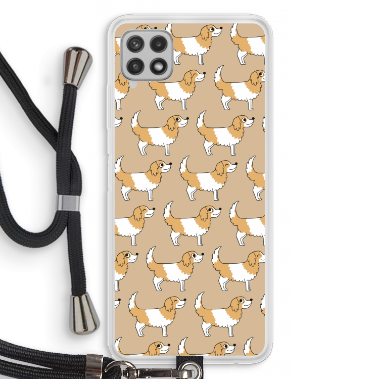 Doggy: Samsung Galaxy A22 4G Transparant Hoesje met koord
