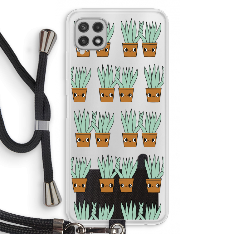 Sansevieria: Samsung Galaxy A22 4G Transparant Hoesje met koord