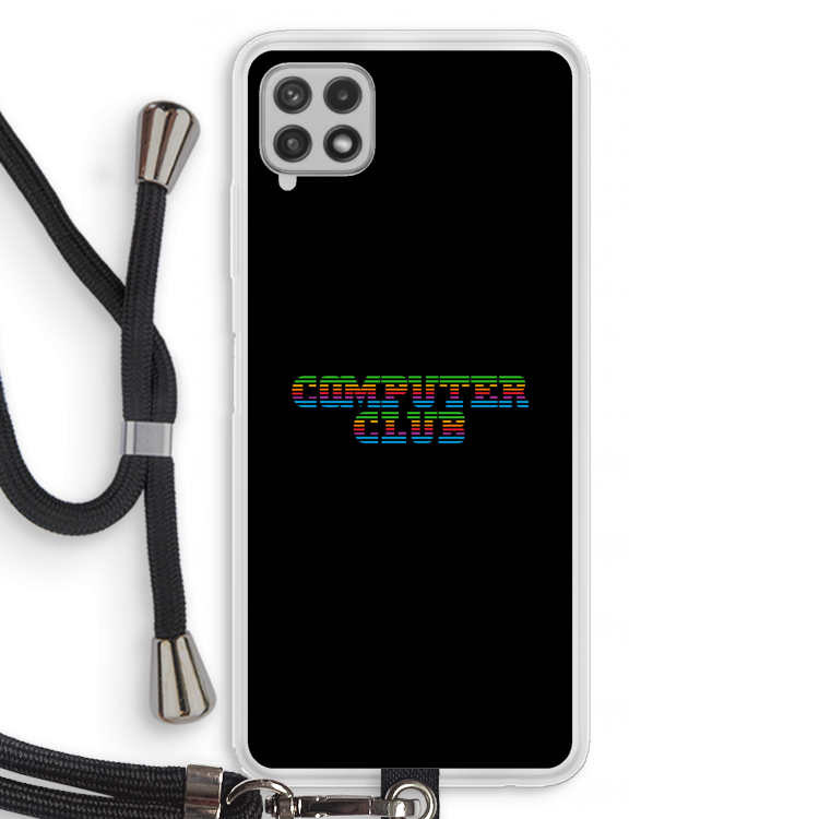 Retro: Samsung Galaxy A22 4G Transparant Hoesje met koord