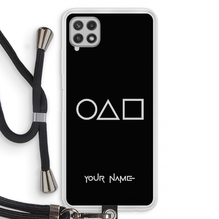 Squid Game: Samsung Galaxy A22 4G Transparant Hoesje met koord