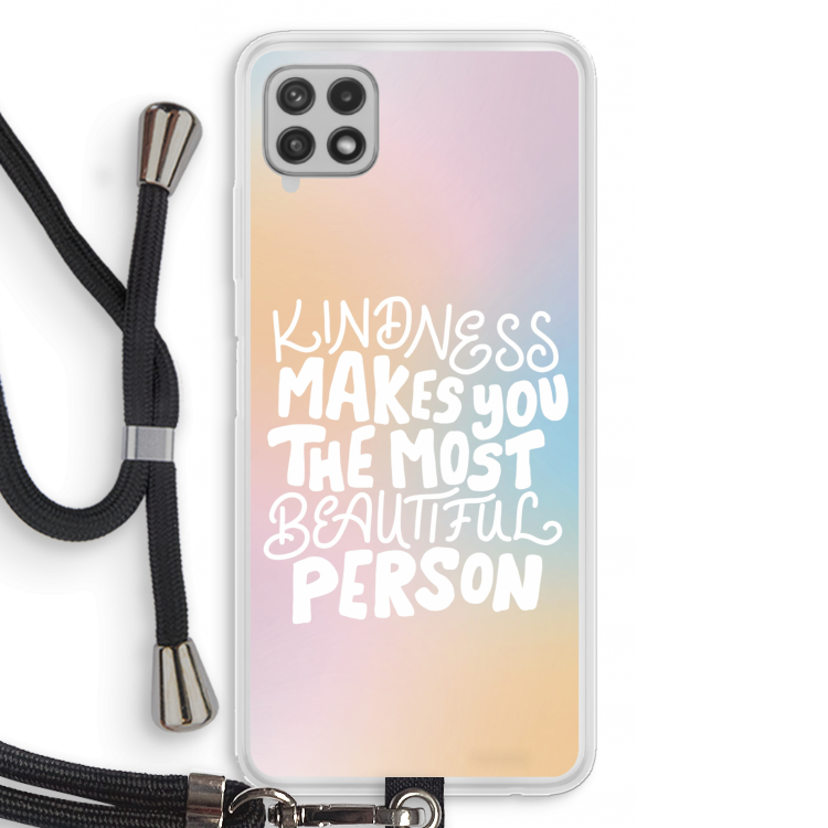 The prettiest: Samsung Galaxy A22 4G Transparant Hoesje met koord