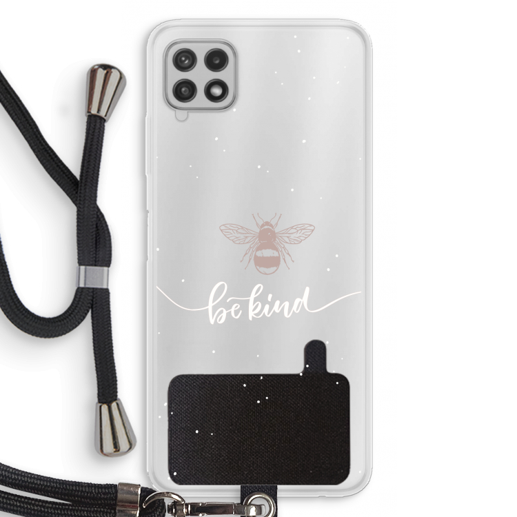 Be(e) kind: Samsung Galaxy A22 4G Transparant Hoesje met koord