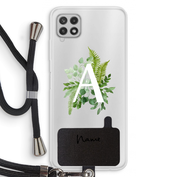Green Brush: Samsung Galaxy A22 4G Transparant Hoesje met koord