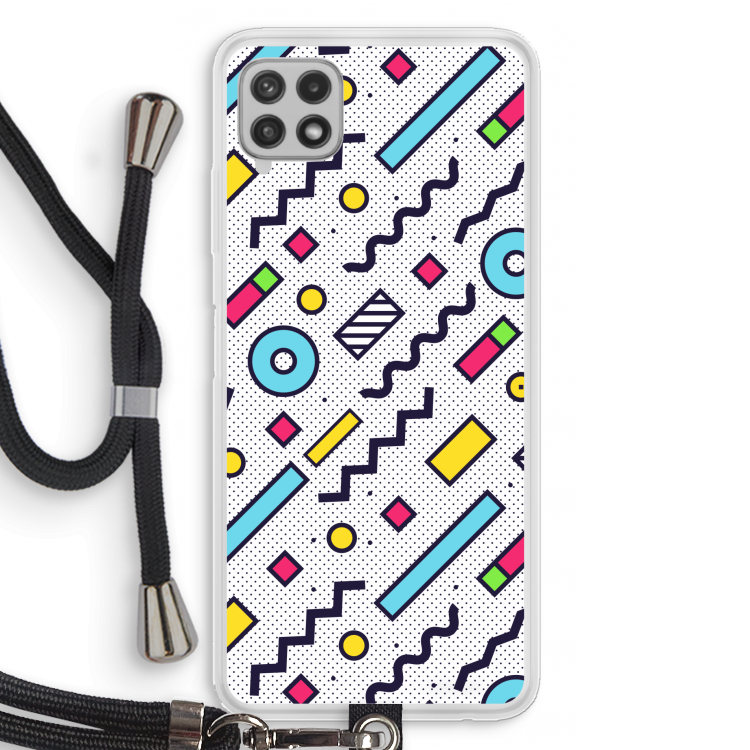 8-bit N°8: Samsung Galaxy A22 4G Transparant Hoesje met koord