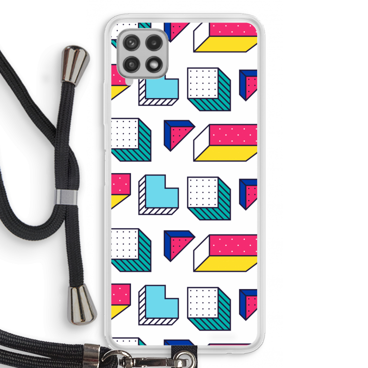 8-bit N°7: Samsung Galaxy A22 4G Transparant Hoesje met koord
