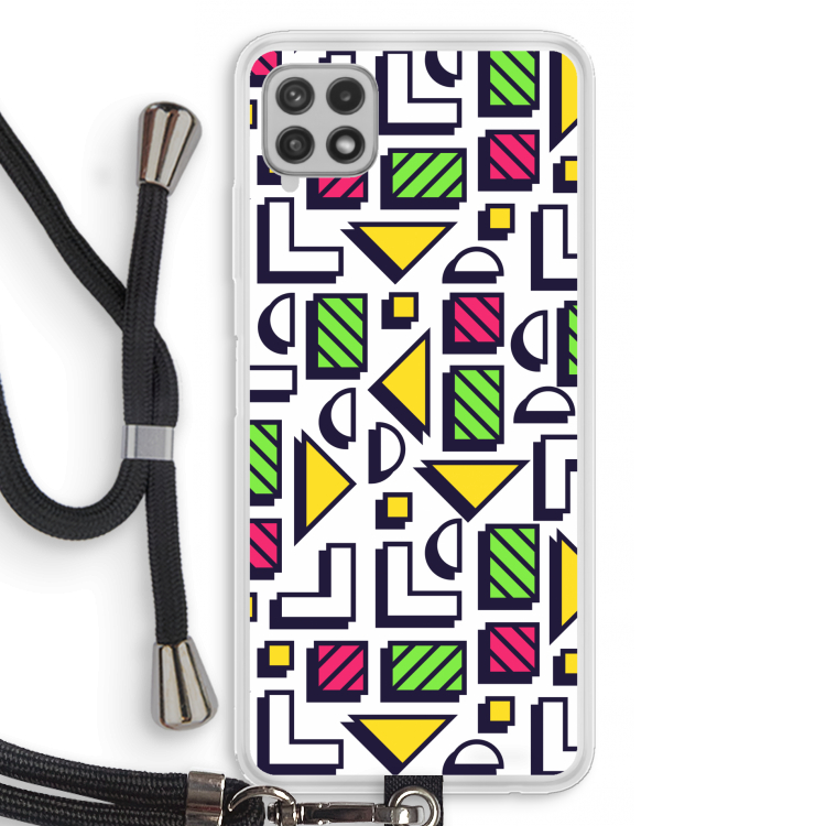 8-bit N°4: Samsung Galaxy A22 4G Transparant Hoesje met koord