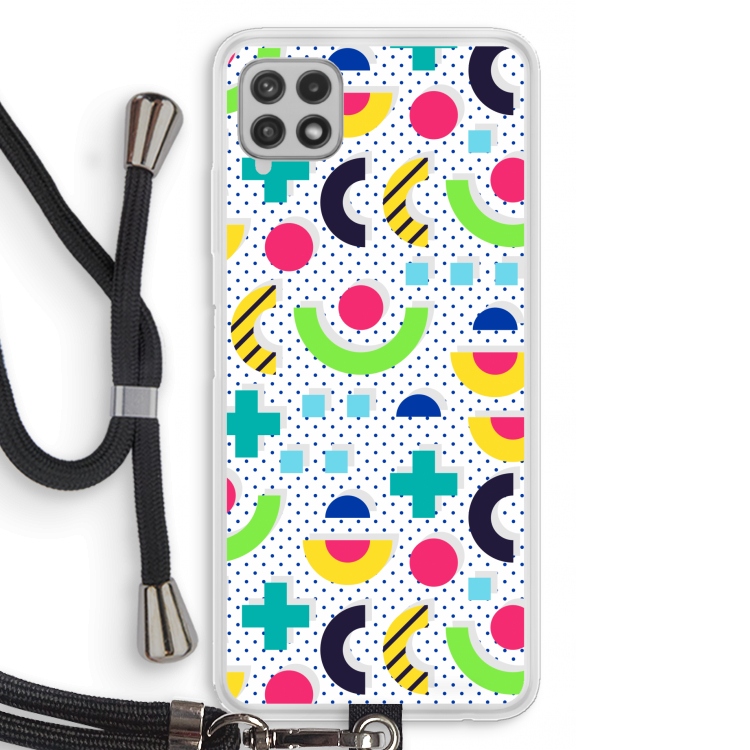 8-bit N°1: Samsung Galaxy A22 4G Transparant Hoesje met koord