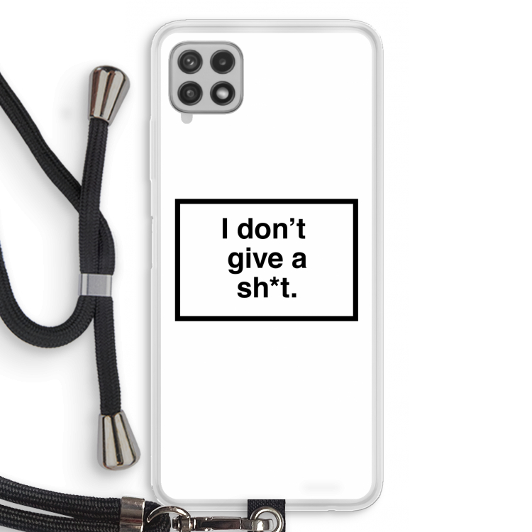 Don't give a shit: Samsung Galaxy A22 4G Transparant Hoesje met koord
