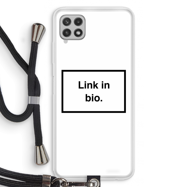 Link in bio: Samsung Galaxy A22 4G Transparant Hoesje met koord