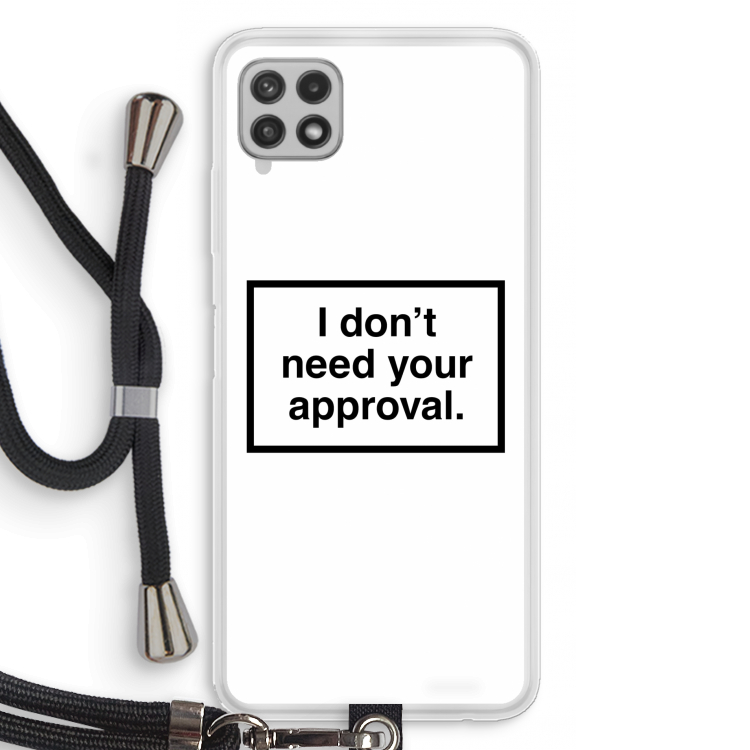 Don't need approval: Samsung Galaxy A22 4G Transparant Hoesje met koord