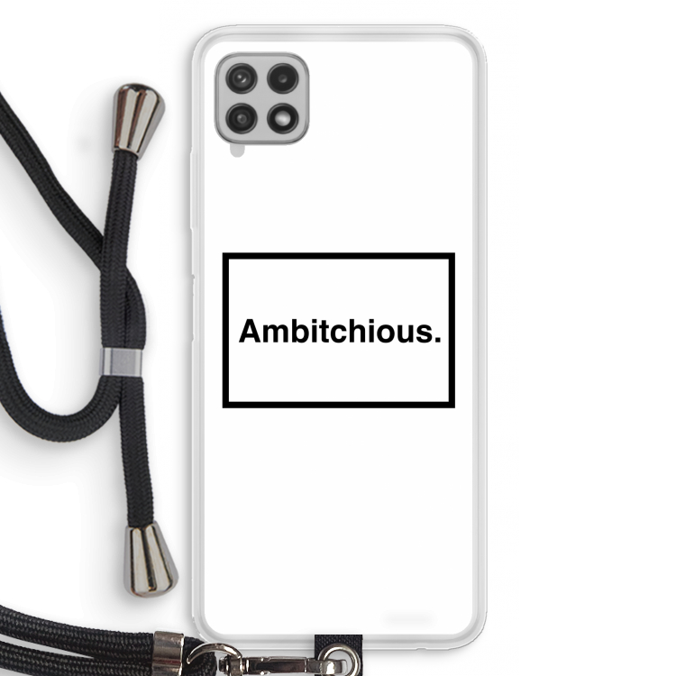 Ambitchious: Samsung Galaxy A22 4G Transparant Hoesje met koord