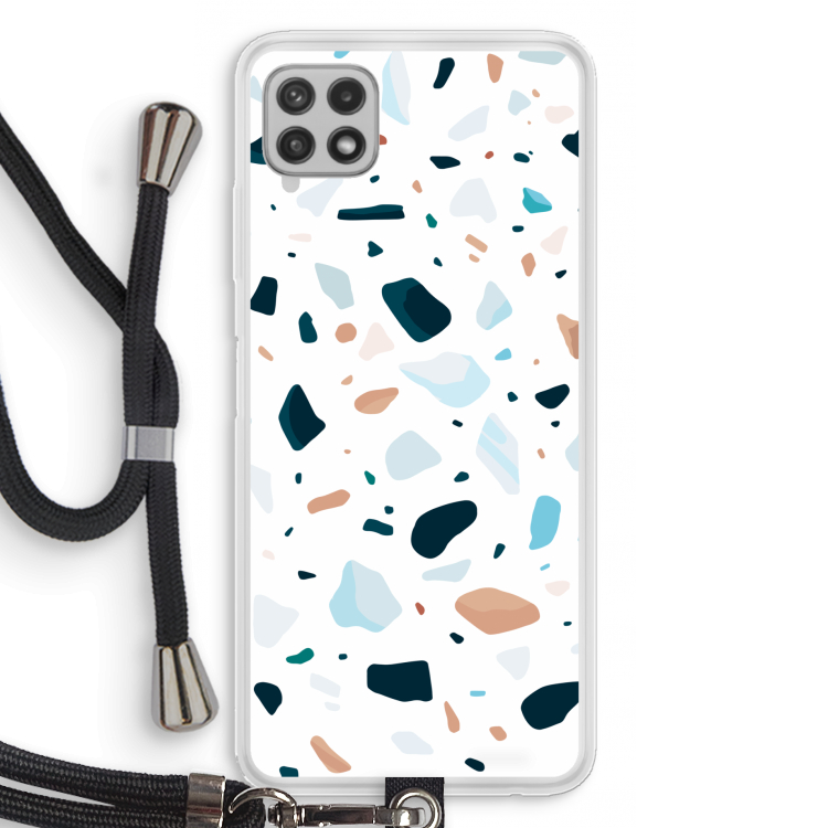 Terrazzo N°13: Samsung Galaxy A22 4G Transparant Hoesje met koord