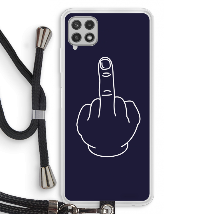 F**k U: Samsung Galaxy A22 4G Transparant Hoesje met koord