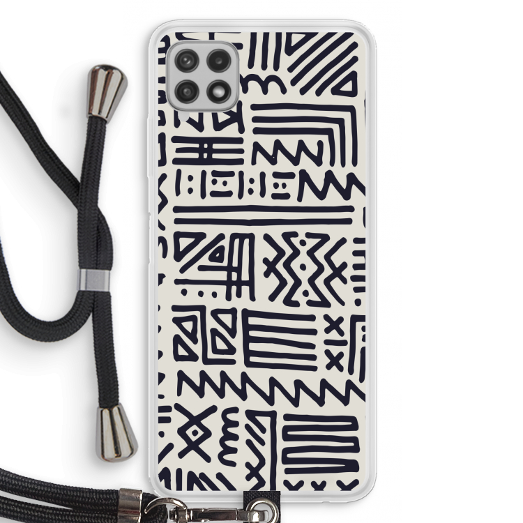 Marrakech print: Samsung Galaxy A22 4G Transparant Hoesje met koord