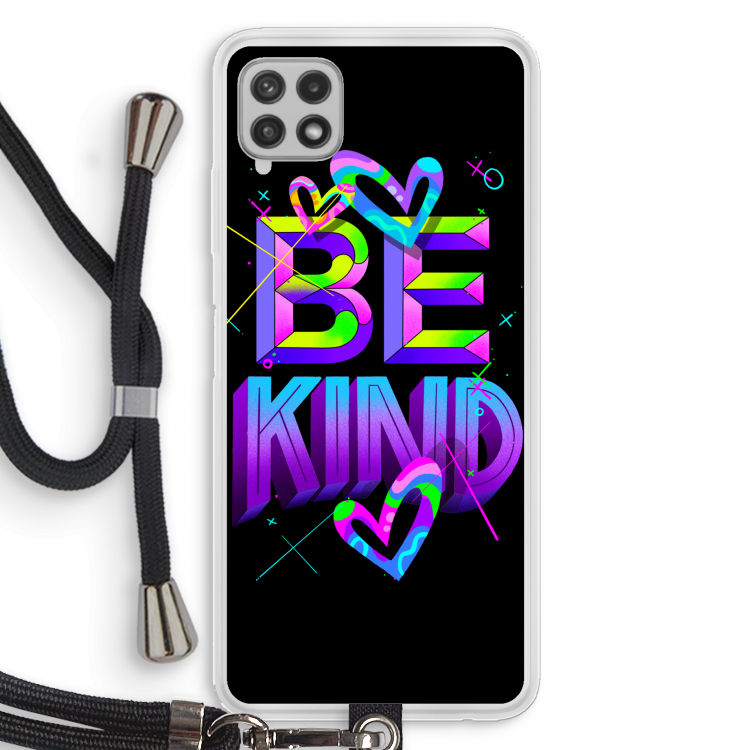Be Kind: Samsung Galaxy A22 4G Transparant Hoesje met koord