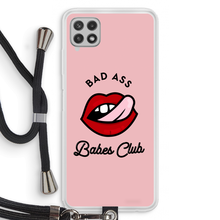 Badass Babes Club: Samsung Galaxy A22 4G Transparant Hoesje met koord
