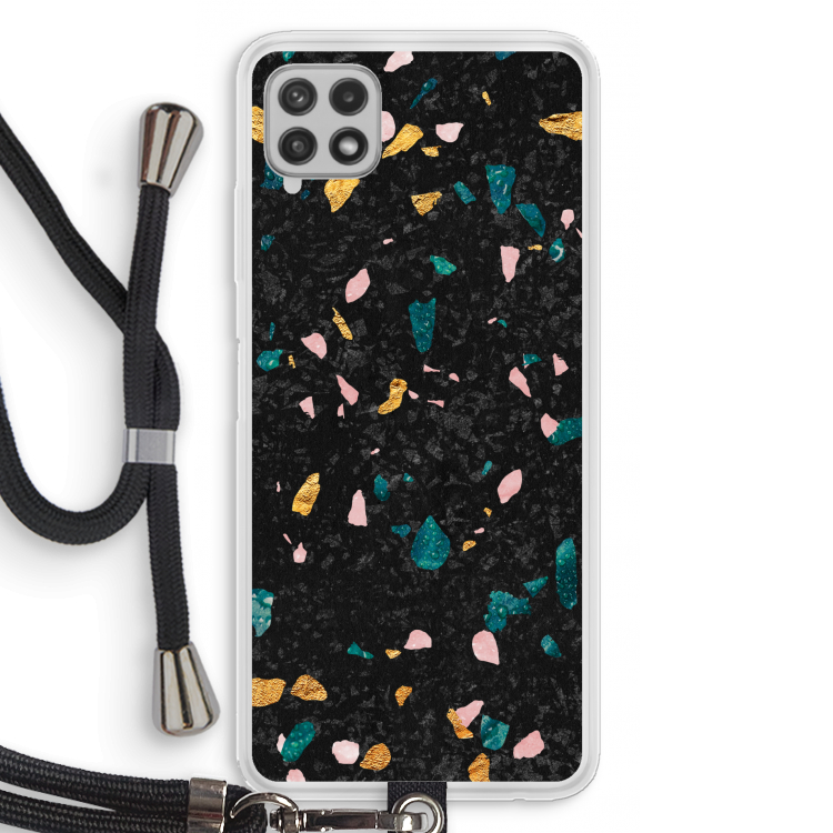 Terrazzo N°10: Samsung Galaxy A22 4G Transparant Hoesje met koord