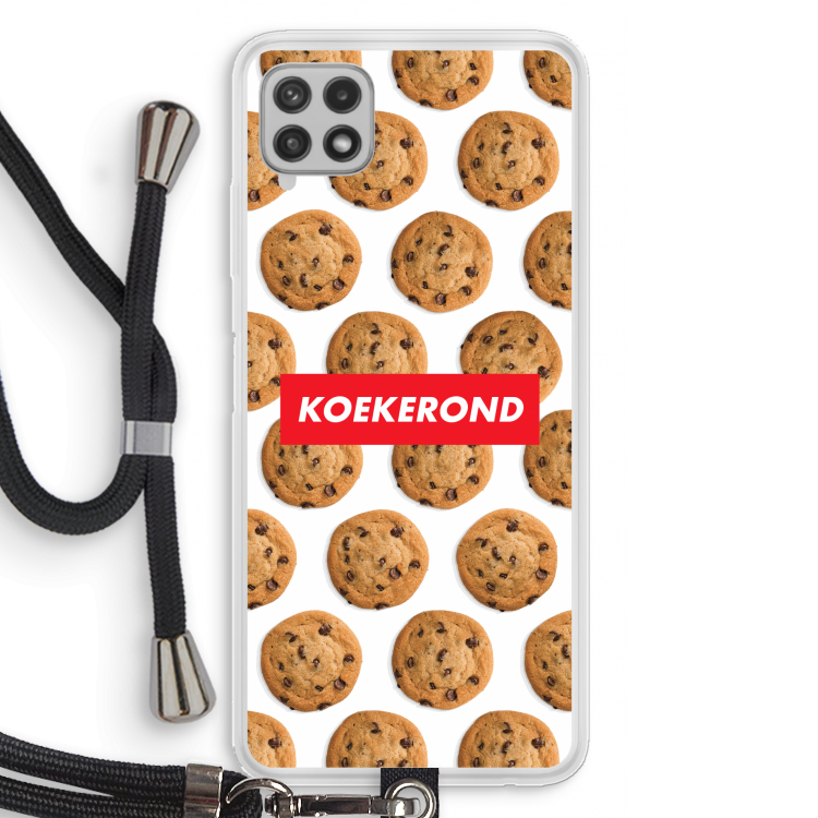 Koekerond: Samsung Galaxy A22 4G Transparant Hoesje met koord
