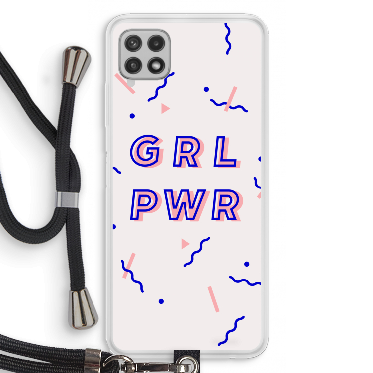 GRL PWR: Samsung Galaxy A22 4G Transparant Hoesje met koord