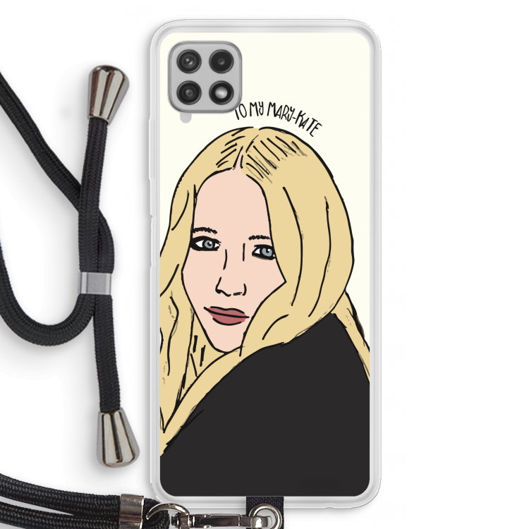 Mary Kate: Samsung Galaxy A22 4G Transparant Hoesje met koord